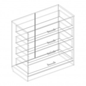 Комод с 4 ящиками "Милана" в Нижнекамске - nizhnekamsk.mebel24.online | фото 3