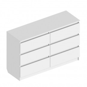 Комод с 6 ящиками 1200 "Бьянко" (Белый лофт) в Нижнекамске - nizhnekamsk.mebel24.online | фото