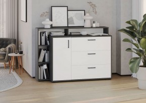 Комод с дверкой и тремя ящиками (графит/белый) в Нижнекамске - nizhnekamsk.mebel24.online | фото 3