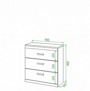 Комод Tiovo Км90 в Нижнекамске - nizhnekamsk.mebel24.online | фото 2