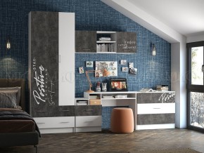 ВЕГА NEW Позитив Комод (Бетон темный/белый) в Нижнекамске - nizhnekamsk.mebel24.online | фото 2