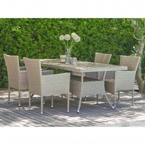 Комплект плетеной мебели AM-196/T196 Beige 4Pcs (4+1) в Нижнекамске - nizhnekamsk.mebel24.online | фото 1