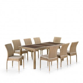 Комплект плетеной мебели T365/Y380B-W65 Light Brown (8+1) в Нижнекамске - nizhnekamsk.mebel24.online | фото 1