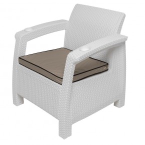 Комплект уличной мебели Yalta Premium Terrace Triple Set (Ялта) белый (+подушки под спину) в Нижнекамске - nizhnekamsk.mebel24.online | фото 8