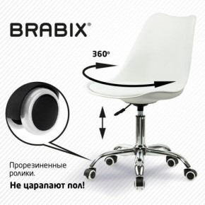 Кресло стул BRABIX "Eames MG-310 CH", хром, пластик белый, экокожа белая, 532923 в Нижнекамске - nizhnekamsk.mebel24.online | фото 7
