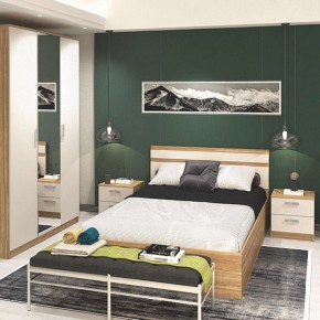 Кровать 1400 Салоу с настилом (Дуб сонома/перламутр) в Нижнекамске - nizhnekamsk.mebel24.online | фото 5