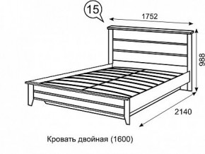 Кровать 1600 с ПМ София 15 в Нижнекамске - nizhnekamsk.mebel24.online | фото 3