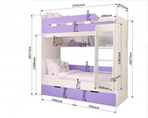 Кровать 2-х ярусная Юниор 5 в Нижнекамске - nizhnekamsk.mebel24.online | фото 2