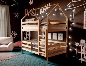 Кровать-домик двухъярусная 80*190 без покраски в Нижнекамске - nizhnekamsk.mebel24.online | фото 2