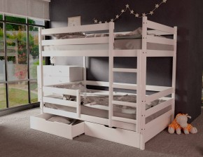 Кровать двухъярусная без крыши 80*160 Белый в Нижнекамске - nizhnekamsk.mebel24.online | фото