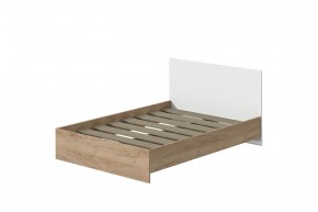 Кровать Эконом 1200 (Дуб крафт золотой/Белый текстурный) в Нижнекамске - nizhnekamsk.mebel24.online | фото 1