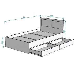 Кровать Ольга L45 (1200) 2 ящика в Нижнекамске - nizhnekamsk.mebel24.online | фото 2