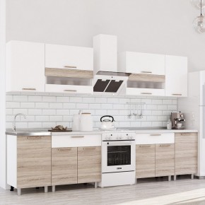 Кухня Айсбери 2.4 м (Белый/Дуб Сонома) в Нижнекамске - nizhnekamsk.mebel24.online | фото