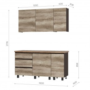Кухня Энигма 1.6 м (венге/дуб каньон) в Нижнекамске - nizhnekamsk.mebel24.online | фото 5