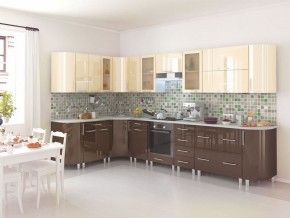 Кухня Танго модульная шоколад-ваниль в Нижнекамске - nizhnekamsk.mebel24.online | фото 1