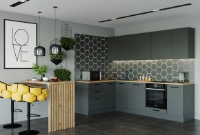 Кухня угловая Антрацит 2600х1600 (Стол. 38мм) в Нижнекамске - nizhnekamsk.mebel24.online | фото