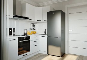 Кухонный гарнитур Белый Глянец 2200*1000 (Стол. 26мм) в Нижнекамске - nizhnekamsk.mebel24.online | фото 1
