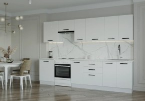Кухонный гарнитур Белый Глянец 3000 (Стол. 38мм) в Нижнекамске - nizhnekamsk.mebel24.online | фото