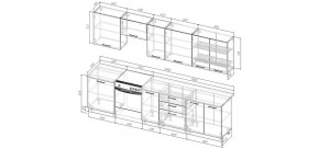 Кухонный гарнитур Белый Глянец 3000 (Стол. 38мм) в Нижнекамске - nizhnekamsk.mebel24.online | фото 2