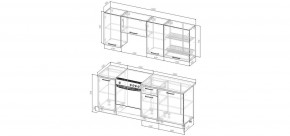 Кухонный гарнитур Каппучино 2000 (Стол. 38мм) в Нижнекамске - nizhnekamsk.mebel24.online | фото 2