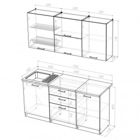 Кухонный гарнитур Лира Экстра 1700 в Нижнекамске - nizhnekamsk.mebel24.online | фото 4