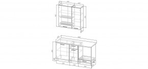 Кухонный гарнитур Меренга 1600 h950 (Стол. 38мм) в Нижнекамске - nizhnekamsk.mebel24.online | фото 2