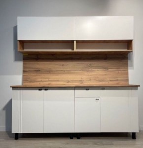 Кухонный гарнитур «Монако» 2.0 м Серия 2 МДФ с фрезеровкой (Дуб Золотой/Белый матовый) в Нижнекамске - nizhnekamsk.mebel24.online | фото 2