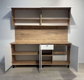 Кухонный гарнитур «Монако» 2.0 м Серия 2 МДФ с фрезеровкой (Дуб Золотой/Белый матовый) в Нижнекамске - nizhnekamsk.mebel24.online | фото 4