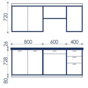 Кухонный гарнитур Ольвия-6 (1.8м) в Нижнекамске - nizhnekamsk.mebel24.online | фото 4