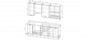 Кухонный гарнитур Санторини 2400 h950 (Стол. 38мм) в Нижнекамске - nizhnekamsk.mebel24.online | фото 2