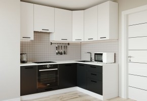 Кухонный гарнитур угловой Графика 2200х1600 (Стол. 26мм) в Нижнекамске - nizhnekamsk.mebel24.online | фото