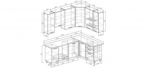 Кухонный гарнитур Умбра 2200*1600 h950 (Стол. 26мм) в Нижнекамске - nizhnekamsk.mebel24.online | фото 2