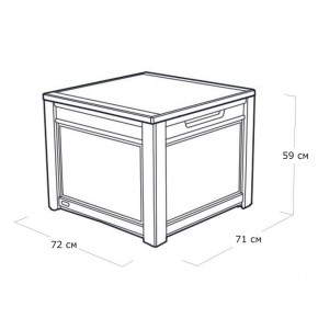 Квадратный сундук Cube Rattan 208 л в Нижнекамске - nizhnekamsk.mebel24.online | фото 5