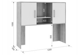 ЛАЙТ 2 Надстройка стола компьютерного (1200) в Нижнекамске - nizhnekamsk.mebel24.online | фото 2
