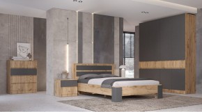 ЛЕНОРА Спальный гарнитур (модульный) графит в Нижнекамске - nizhnekamsk.mebel24.online | фото
