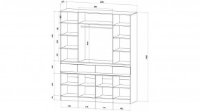 ЛЕНОРА Спальный гарнитур (модульный) графит в Нижнекамске - nizhnekamsk.mebel24.online | фото 9