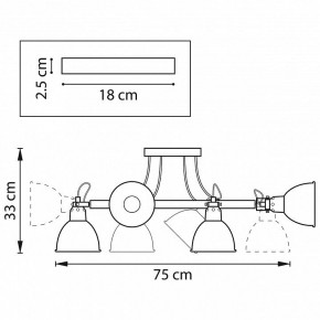 Люстра на штанге Lightstar Acrobata 761063 в Нижнекамске - nizhnekamsk.mebel24.online | фото 2