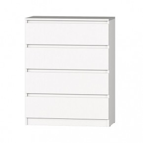 МС "Хилтон" Комод №1 800 (4 ящ.) Белый текстурный в Нижнекамске - nizhnekamsk.mebel24.online | фото