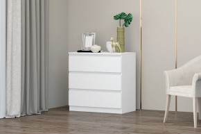 МС "Хилтон" Комод №2 800 (3 ящ.) белый текстурный в Нижнекамске - nizhnekamsk.mebel24.online | фото