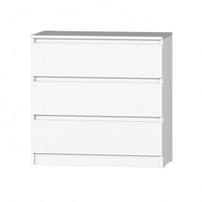 МС "Хилтон" Комод №2 800 (3 ящ.) белый текстурный в Нижнекамске - nizhnekamsk.mebel24.online | фото 2