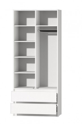 МС "Хилтон" Шкаф №3 900 (Белый текстурный) в Нижнекамске - nizhnekamsk.mebel24.online | фото 3