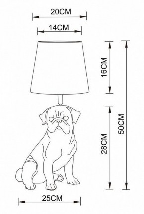 Настольная лампа декоративная Arte Lamp Bobby A1512LT-1WH в Нижнекамске - nizhnekamsk.mebel24.online | фото 2