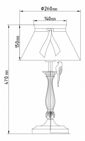 Настольная лампа декоративная Maytoni Bird ARM013-11-W в Нижнекамске - nizhnekamsk.mebel24.online | фото 5