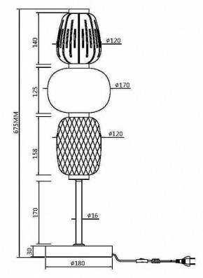 Настольная лампа декоративная Maytoni Pattern MOD267TL-L28CH3K в Нижнекамске - nizhnekamsk.mebel24.online | фото 4