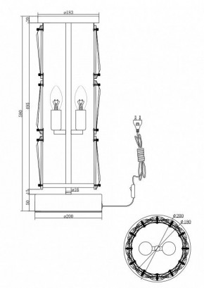 Настольная лампа декоративная Maytoni Puntes MOD043TL-02G в Нижнекамске - nizhnekamsk.mebel24.online | фото 3