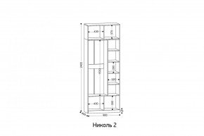 НИКОЛЬ 2 шкаф 2-х створчатый в Нижнекамске - nizhnekamsk.mebel24.online | фото 3