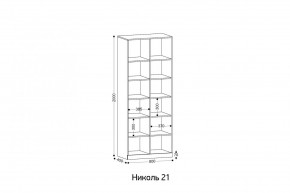 НИКОЛЬ 21 Стеллаж в Нижнекамске - nizhnekamsk.mebel24.online | фото 2
