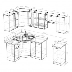 ОЛЬГА Кухонный гарнитур Оптима 1 (1300*2500 мм) в Нижнекамске - nizhnekamsk.mebel24.online | фото 2