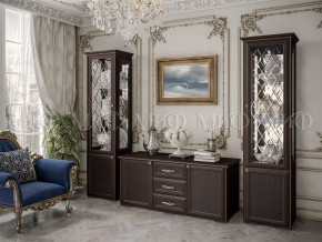 ПАРМА Гостиная Шкаф-стекло (Венге) в Нижнекамске - nizhnekamsk.mebel24.online | фото 3
