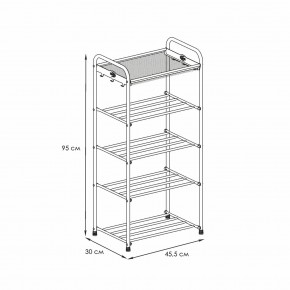 ПДОА15 Ч Подставка для обуви "Альфа 15" Черный в Нижнекамске - nizhnekamsk.mebel24.online | фото 2